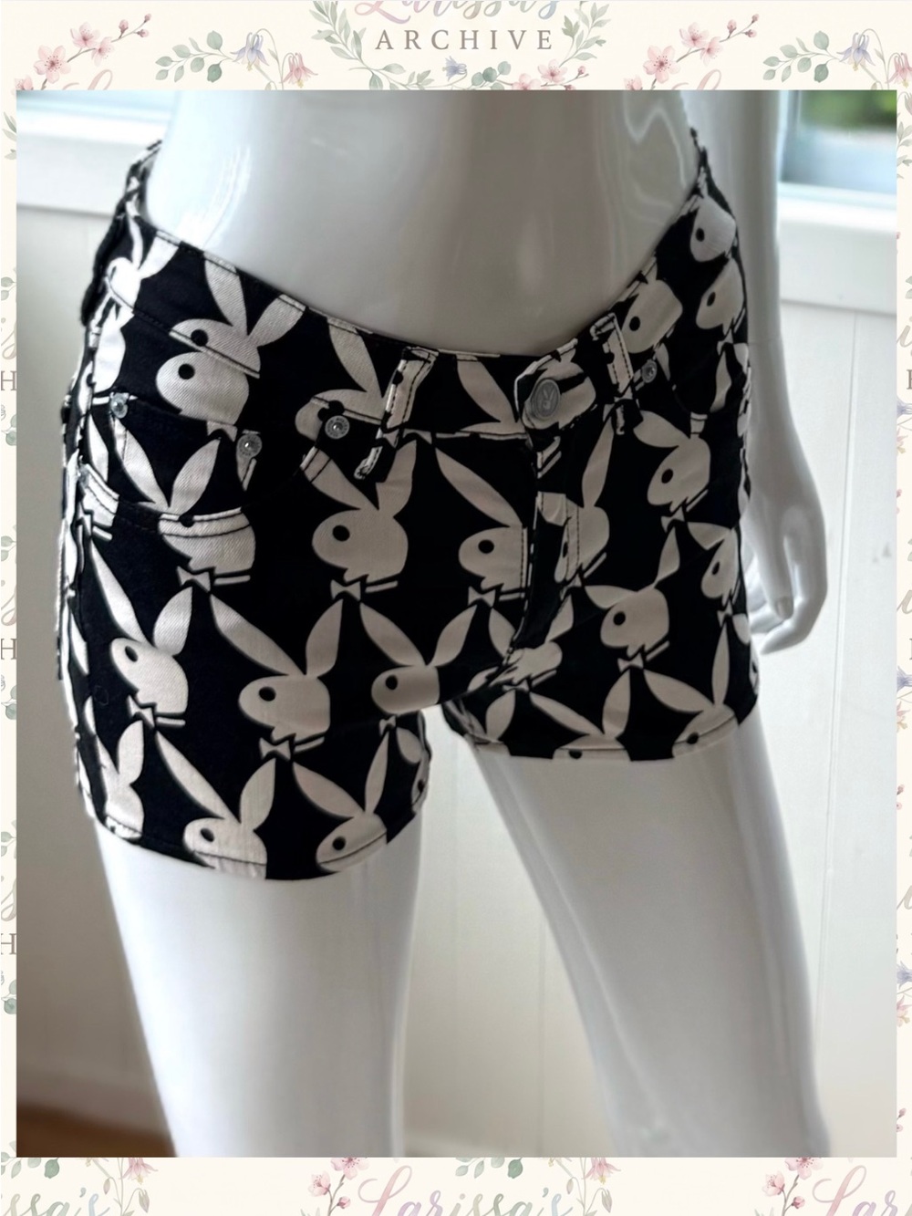 Hysteric Glamour x Playboy | Vintage 2012 Monogram Denim Shorts | JP S (XXS)
